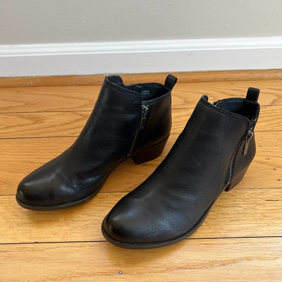 Lucky Brand Women’s Basel Bootie Ankle Boot Black Leather 7 - Picture 3 of 10